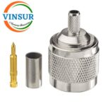 11111015 -- RF CONNECTOR - 50OHMS , N MALE , STRAIGHT , CRIMP TYPE , RG58, RG142, LMR195 CABLE - Image 4