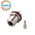 11121214 -- RF CONNECTOR - 50OHMS , N FEMALE , STRAIGHT , BULK HEAD REAR MOUNT , CRIMP TYPE , RG316/RG174/RG188/ LMR100 CABLE - Image 5