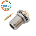 1112123E -- RF CONNECTOR - 50OHMS , N FEMALE , STRAIGHT , BULKHEAD REAR MOUNT , SOLDER TYPE , RG401 (0.250 INCH)  CABLE - Image 2