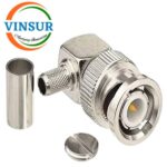 11312015 -- RF CONNECTOR - 50OHMS , BNC MALE , RIGHT ANGLE , CRIMP TYPE , RG58, RG142, LMR195,LMR200 CABLE