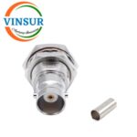 11321212 -- RF CONNECTOR - 50OHMS , BNC FEMALE , STRAIGHT TYPE , BULKHEAD REAR MOUNT,CRIMP TYPE , RG178 CABLE - Image 2