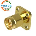 11511470 -- RF CONNECTOR - 50 OHMS , SMA MALE , STRAIGHT , 4 HOLE FLANGE , ROUND POST