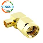 1151203D -- RF CONNECTOR - 50 OHMS , SMA MALE , RIGHT ANGLE , SOLDER TYPE , RG402 (0.141 INCH)CABLE - Image 2