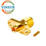 1152133C -- RF CONNECTOR - 50 OHMS , SMA FEMALE , STRAIGHT , 2 HOLE FLANGE , SOLDER TYPE , RG405 (0.086 INCH)  CABLE