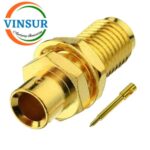 1192123D -- RF CONNECTOR - 50 OHMS , RP SMA FEMALE , STRAIGHT , BULKHEAD REAR MOUNT , SOLDER TYPE , RG402 (0.141 INCH)  CABLE - Image 2
