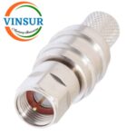 VSW-12B11017 -- RF CONNECTOR - 75 OHMS ,FTYPE MALE , STRAIGHT , CRIMP TYPE , LMR-400 CABLE - Image 2