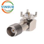 11222040 -- RF CONNECTOR - 50 OHMS , TNC FEMALE , RIGHT ANGLE , PCB-THROUGH HOLE, ROUND POST - Image 2