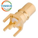 VSW-11J21040 -- RF CONNECTOR - 50 OHMS , QMA FEMALE , STRAIGHT , PCB-THROUGH HOLE