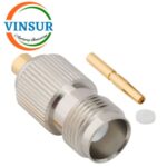1122101D -- RF CONNECTOR - 50 OHMS , TNC FEMALE , STRAIGHT , SOLDER TYPE , RG402 (0.141 INCH)  CABLE