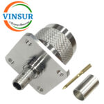 11111416 -- RF CONNECTOR - 50 OHMS , N MALE , STRAIGHT , 4 HOLE FLANGE , CRIMP TYPE , LMR-240 CABLE - Image 2