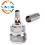 11121015 -- RF CONNECTOR - 50OHMS ,  N FEMALE , STRAIGHT ,  CRIMP TYPE , RG58, RG142, LMR195 CABLE - Image 2