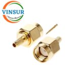 11511014 -- RF CONNECTOR - 50 OHMS , SMA MALE , STRAIGHT ,  CRIMP TYPE , RG316 , RG174 , RG188 , LMR100 CABLE