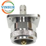 11C11416 -- RF CONNECTOR - 50 OHMS , UHF MALE , STRAIGHT , 4 HOLE FLANGE , CRIMP TYPE , LMR-240 CABLE