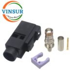 VSW-FAKRA-FS-316A -- RF CONNECTOR - 50 OHMS FAKRA SMB FEMALE STRAIGHT CRIMP TYPE FOR RG 316 CABLE(Black) - Image 2