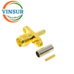 11511314 -- RF CONNECTOR - 50 OHMS , SMA MALE , STRAIGHT , 2 HOLE FLANGE , CRIMP TYPE , RG316 CABLE - Image 3