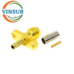 11511314 -- RF CONNECTOR - 50 OHMS , SMA MALE , STRAIGHT , 2 HOLE FLANGE , CRIMP TYPE , RG316 CABLE - Image 2