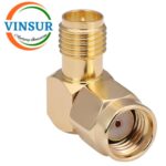 41910922 -- RF ADAPTER - 50 OHMS RP SMA MALE TO RP SMA FEMALE RIGHT ANGLE ADAPTER - Image 3