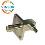 VSW250011-CN -- RF CONNECTOR - 50 OHMS , SMA FEMALE ,RIGHT ANGLE 4 HOLE FLANGE , SOLDER TYPE , RG405 (0.086 INCH)CABLE - Image 3