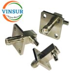 VSW250011-CN -- RF CONNECTOR - 50 OHMS , SMA FEMALE ,RIGHT ANGLE 4 HOLE FLANGE , SOLDER TYPE , RG405 (0.086 INCH)CABLE