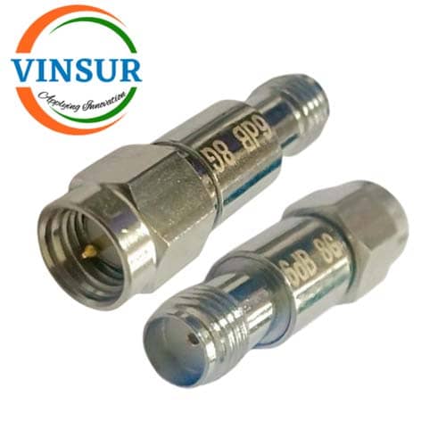 VSW250061-ATT -- RF ATTENUATOR (2W,DC to 8GHZ ,6DB,SMA-MALE TO SMA-FEMALE)