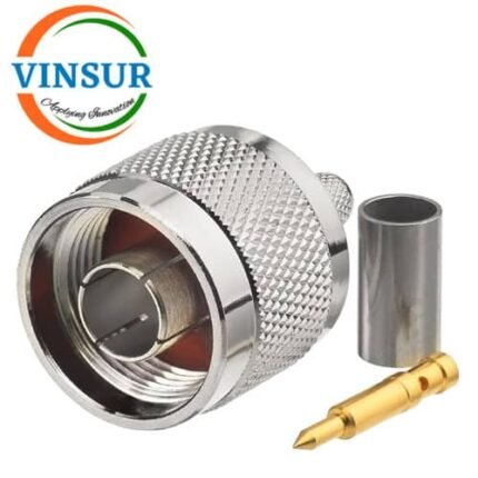 11111015 -- RF CONNECTOR - 50OHMS , N MALE , STRAIGHT , CRIMP TYPE , RG58, RG142, LMR195 CABLE