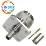 11111416 -- RF CONNECTOR - 50 OHMS , N MALE , STRAIGHT , 4 HOLE FLANGE , CRIMP TYPE , LMR-240 CABLE - Image 2