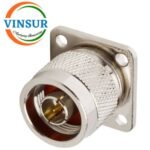 11111B70 -- RF CONNECTOR -- 50OHMS , N MALE , STRAIGHT , PANEL MOUNT , ROUND POST - Image 2