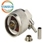 11112012 -- RF CONNECTOR - 50OHMS , N MALE , RIGHT ANGLE , CRIMP TYPE , RG178 CABLE