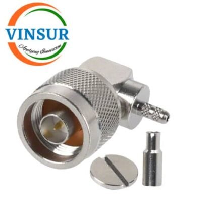 11112014 -- RF CONNECTOR - 50OHMS ,  N MALE , RIGHT ANGLE ,  CRIMP TYPE , RG316, RG174, RG188, LMR100 CABLE