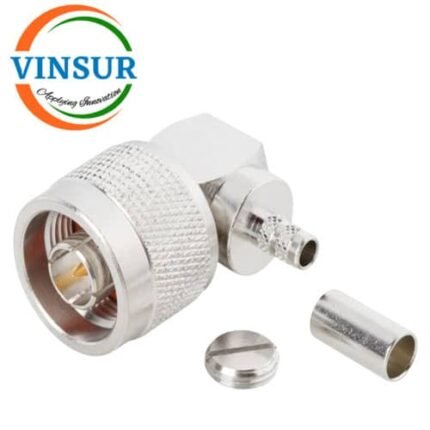 11112015 -- RF CONNECTOR - 50OHMS , N MALE , RIGHT ANGLE ,  CRIMP TYPE , RG58, RG142, LMR195 CABLE