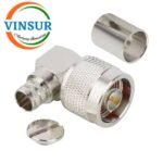 11112017 -- RF CONNECTOR -- 50OHMS , N MALE , RIGHT ANGLE , CRIMP TYPE , LMR-400 CABLE