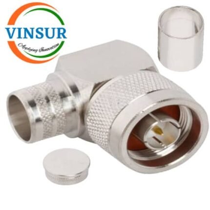 11112018 -- RF CONNECTOR - 50OHMS , N MALE , RIGHT ANGLE ,  CRIMP TYPE , LMR-600 CABLE