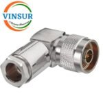 11112025-- RF CONNECTOR - 50OHMS , N MALE , RIGHT ANGLE , CLAMP TYPE RG58, RG142, LMR195 CABLE