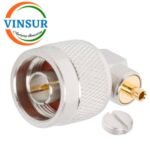 1111203C -- RF CONNECTOR - 50OHMS , N MALE , RIGHT ANGLE , SOLDER TYPE , RG405 (0.086 INCH)  CABLE