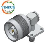 11112416 -- RF CONNECTOR - 50 OHMS , N MALE , RIGHT ANGLE , 4 HOLE FLANGE , CRIMP TYPE , LMR-240 CABLE - Image 3