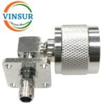 11112416 -- RF CONNECTOR - 50 OHMS , N MALE , RIGHT ANGLE , 4 HOLE FLANGE , CRIMP TYPE , LMR-240 CABLE - Image 2