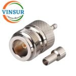 11121014 -- RF CONNECTOR - 50OHMS , N FEMALE , STRAIGHT ,  CRIMP TYPE , RG316, RG174, RG188, LMR100 CABLE