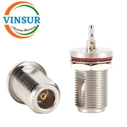 11121214 -- RF CONNECTOR - 50OHMS , N FEMALE , STRAIGHT , BULK HEAD REAR MOUNT , CRIMP TYPE , RG316/RG174/RG188/ LMR100 CABLE