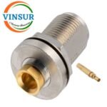 1112123E -- RF CONNECTOR - 50OHMS , N FEMALE , STRAIGHT , BULKHEAD REAR MOUNT , SOLDER TYPE , RG401 (0.250 INCH)  CABLE