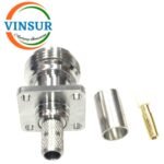 11121416 -- RF CONNECTOR - 50 OHMS , N FEMALE , STRAIGHT , 4 HOLE FLANGE , CRIMP TYPE , LMR-240 CABLE - Image 2