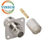 11121417 -- RF CONNECTOR - 50OHMS ,  N FEMALE , STRAIGHT, 4HOLE FLANG , CRIMP TYPE , LMR-400  CABLE - Image 2
