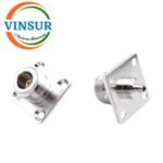 1112143C -- RF CONNECTOR - 50OHMS , N FEMALE , STRAIGHT ,4-HOLE FLANGE MOUNT , SOLDER TYPE , RG405 CABLE