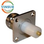 111214B0 -- RF CONNECTOR -- 50 OHMS , N FEMALE , STRAIGHT , 4 HOLE FLANGE , 14MM EXTENDED TEFLON , CABLE