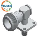 11122416 -- RF CONNECTOR - 50 OHMS , N FEMALE , RIGHT ANGLE , 4 HOLE FLANGE , CRIMP TYPE , LMR-240 CABLE - Image 3