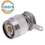 112111I0 -- RF CONNECTOR - 50 OHMS , TNC MALE , STRAIGHT , BULK HEAD FRONTMOUNT , PCB-SOLDER CUP