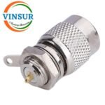 112111I0 -- RF CONNECTOR - 50 OHMS , TNC MALE , STRAIGHT , BULK HEAD FRONTMOUNT , PCB-SOLDER CUP - Image 2