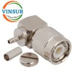 11212014 -- RF CONNECTOR - 50 OHMS , TNC MALE , RIGHT ANGLE, CRIMP TYPE , RG316, RG174, RG188, LMR100 CABLE