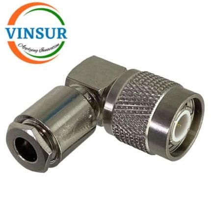 11212025 -- RF CONNECTOR - 50 OHMS ,TNC MALE , RIGHT ANGLE, CLAMP TYPE , RG58, RG142, LMR195 CABLE