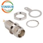 112211I0 -- RF CONNECTOR - 50 OHMS , TNC FEMALE , STRAIGHT , BULK HEAD FRONTMOUNT , PCB-SOLDER CUP