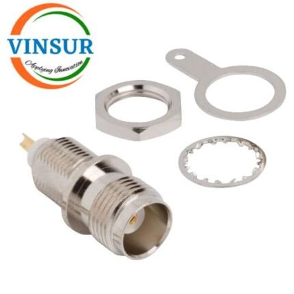 112211I0 -- RF CONNECTOR - 50 OHMS , TNC FEMALE , STRAIGHT , BULK HEAD FRONTMOUNT , PCB-SOLDER CUP